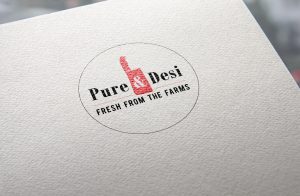 Pure & Desi Logo Design Concept 5